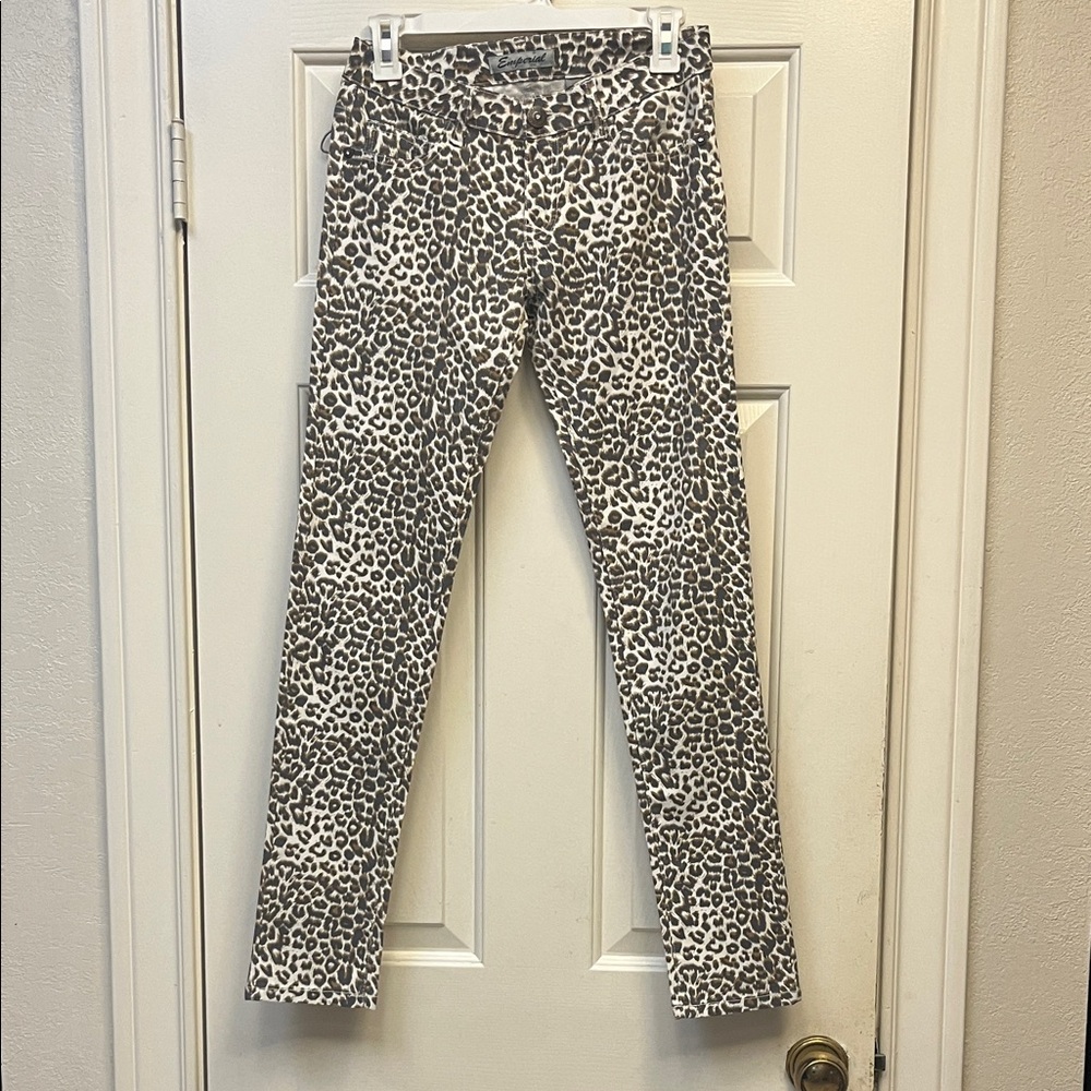 Emperial Leopard Print Skinny Pants 5 NWOT
